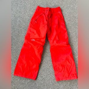 Northface, orange snow pants size medium youth
